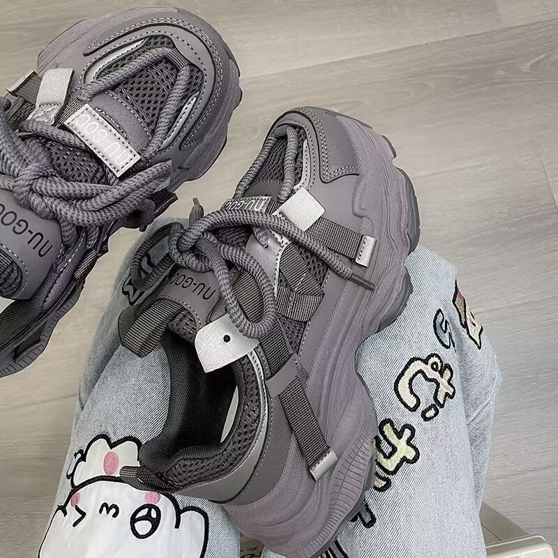 Damen Sneaker Sportlich Atmungsaktive Laufsohle