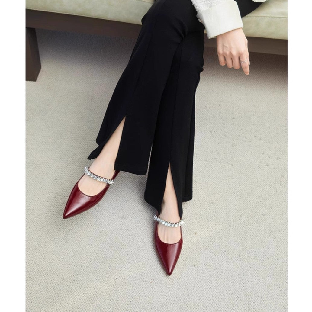 Damen Slingback Pumps Kristallriemen