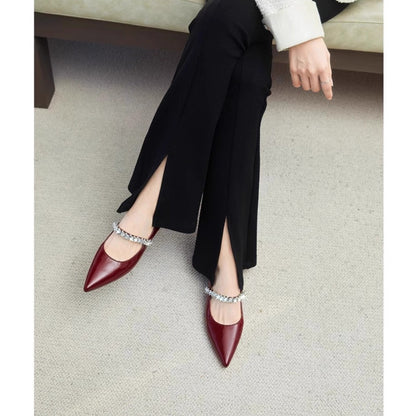 Damen Slingback Pumps Kristallriemen