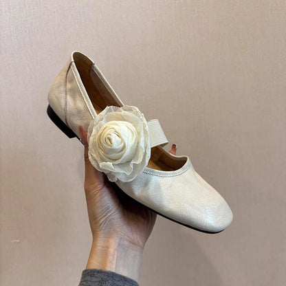 Damen Ballerinas Elegant Blumenmuster Komfortschuhe
