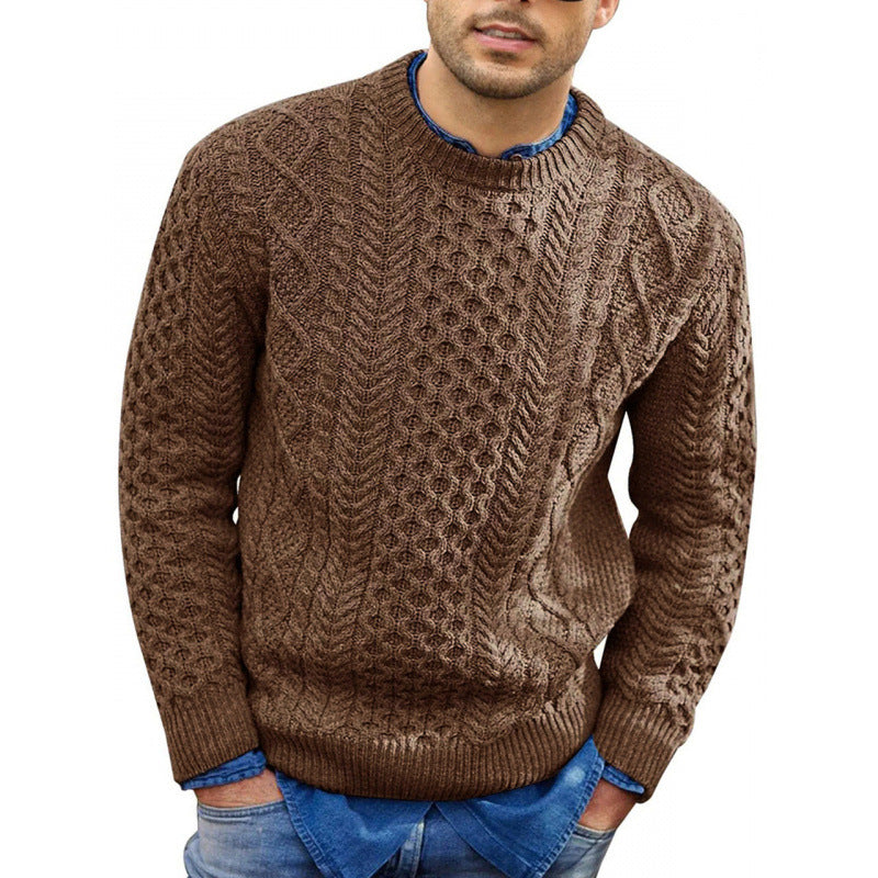 Herren Strickpullover Rundhals Bequem Frühjahr