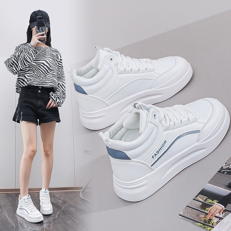 Damen High- Sneaker Dicke Sohle Weich Schwarz - Norvielle