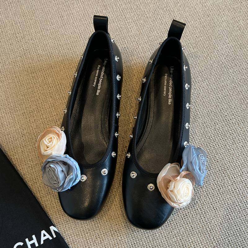 Damen Ballerinas mit Schmuckapplikationen Bequem