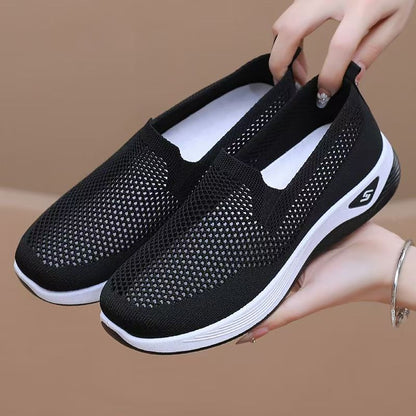Damen Sneaker Slip-On Atmungsaktives Mesh Leicht