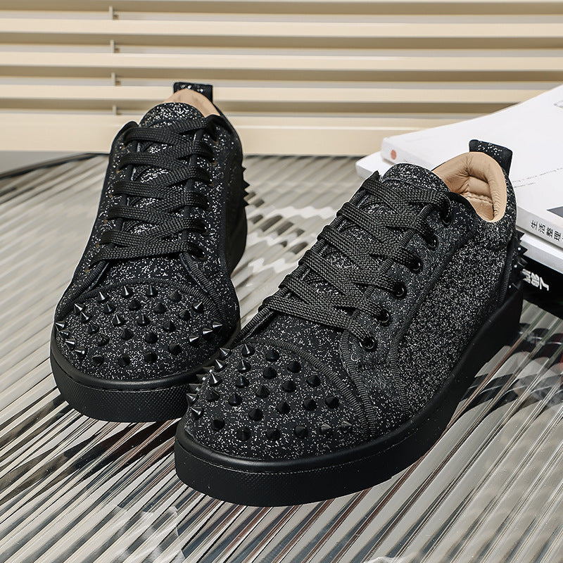 Damen Sneaker Nieten-Design Sportlich