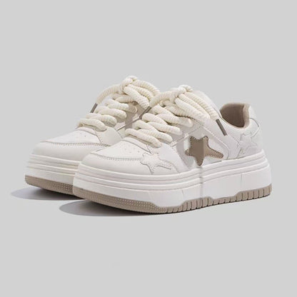 Damen Chunky Sneaker Sternen Muster