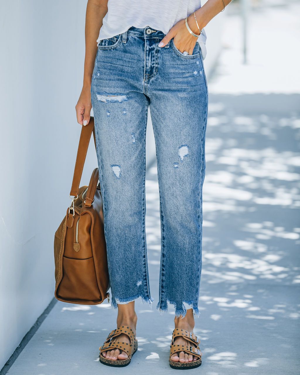 Damen High-Waist Jeans Berlin Style Schlanke Fit