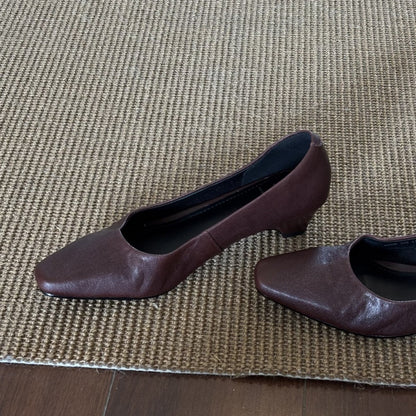 Damen Schuhe Quadratische Zehenpartie Flexibles Fußbett Elegant wird