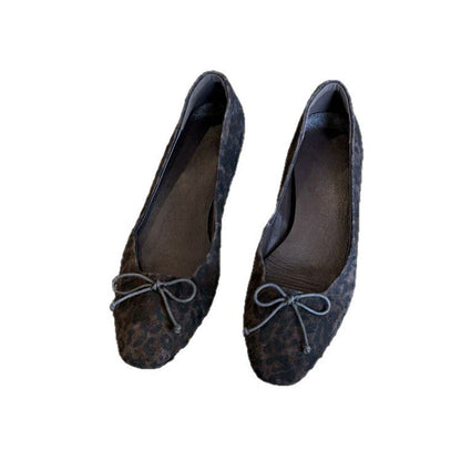 Damen Ballerinas Wildleder Schnürsenkel Weich
