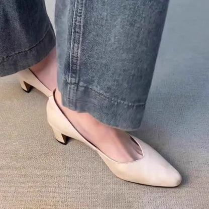 Damen Pumps Elegante Schuhe V-Ausschnitt Bequem