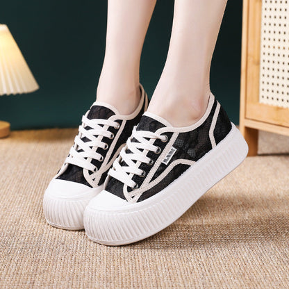 Damen High Heel Sneaker Transparente Sohle