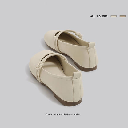 Damen Ballerinas Bequem Knotendesign