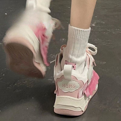Damen Chunky Sneaker Sportlich Trend