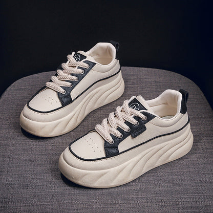 Damen Plateau Sneaker Sportlich Hochwertig