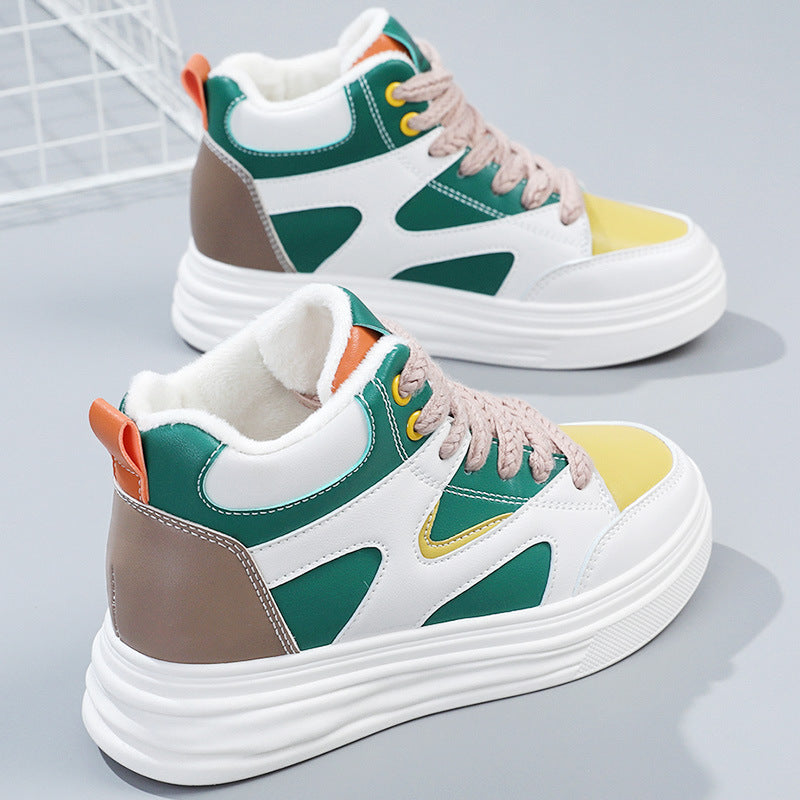 Damen High- Sneaker Trendfarben Schwarz - Norvielle