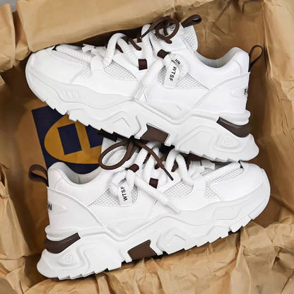 Damen Sneaker Sportlich Chunky Schnellschnürer