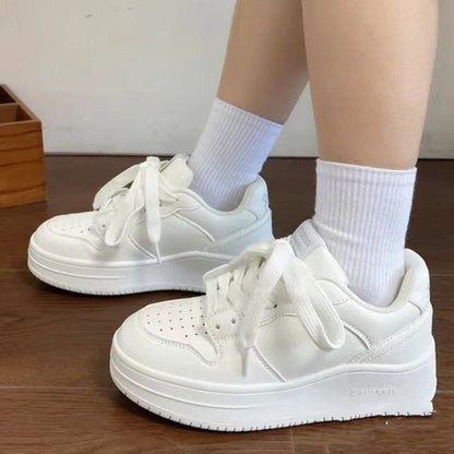 Damen Sneaker Hohe Sohle Weiche Innensohle Schwarz - Norvielle