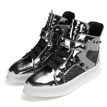 Damen High- Sneaker Netzoptik Rutschfest