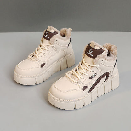 Damen High- Sneaker Plüsch-Innensohle Rutschfest
