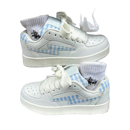 Damen Sneaker Karomuster Strapazierfähig