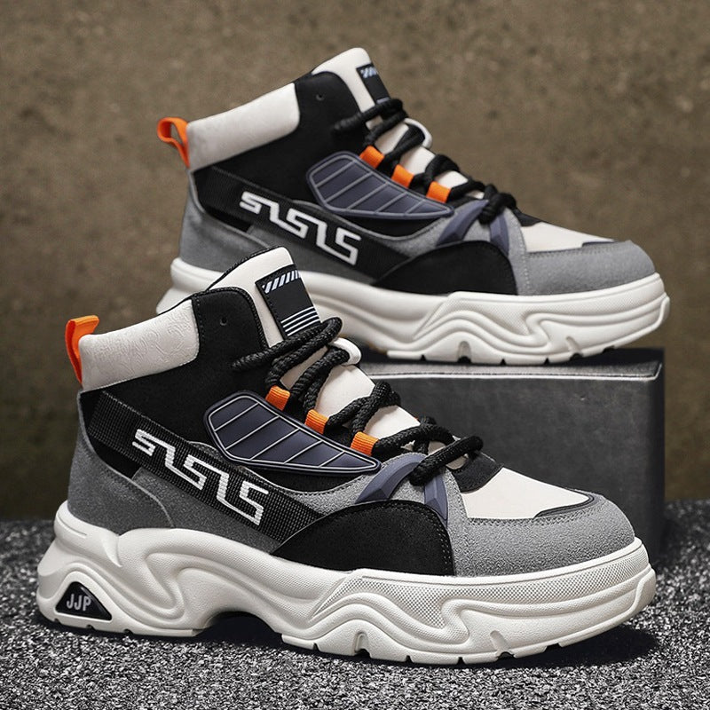 Damen High- Sneaker Sportlich Kontrastdesign Rutschfest