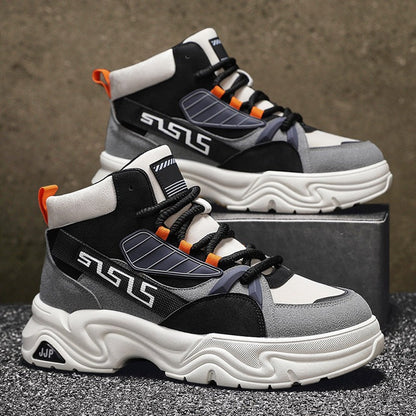 Damen High- Sneaker Sportlich Kontrastdesign Rutschfest