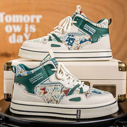 Damen High- Sneaker Atmungsaktives Material Dämpfung