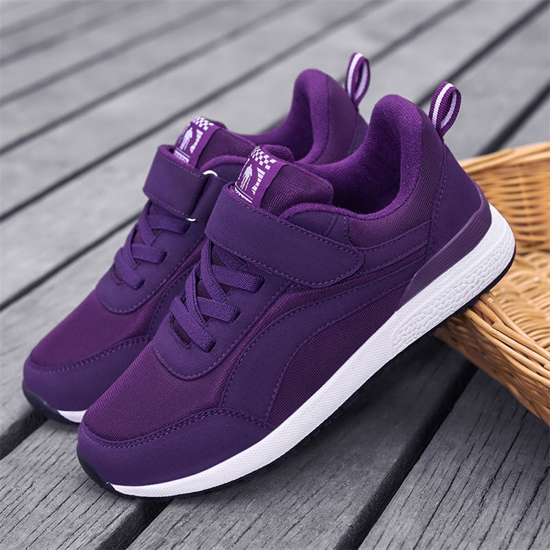 Damen Sneaker Sportlich Klettverschluss Weich