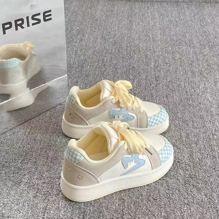 Damen Sneaker Kariert Atmungsaktives Obermaterial Sportlich - Norvielle
