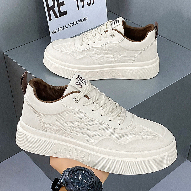 Damen Sneaker Leder Modern mit Logo Stickerei