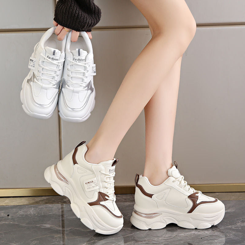 Damen High-Heel-Sneaker Chunky Bequem