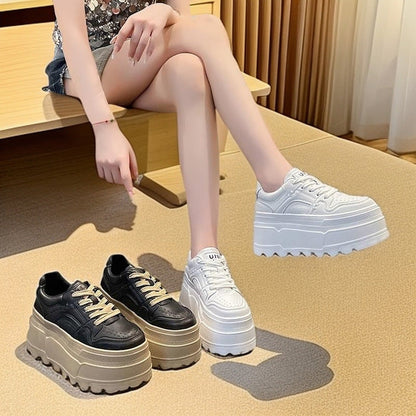 Damen Plateau Sneaker Hochzeitsschuhe Bequem