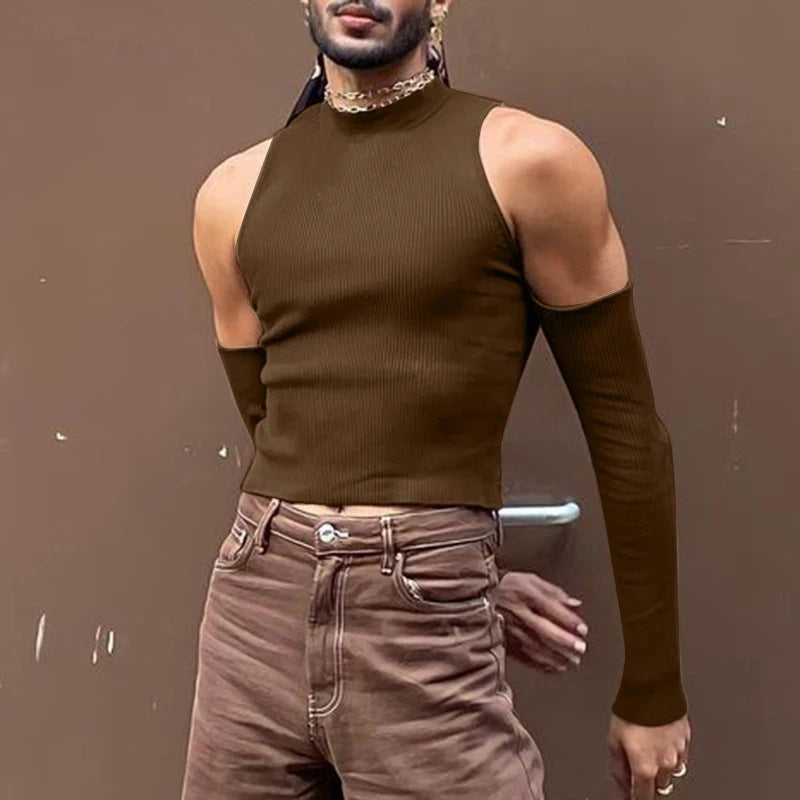 Herren Tanktop Stehkragen Ärmellos Sportlich - Norvielle