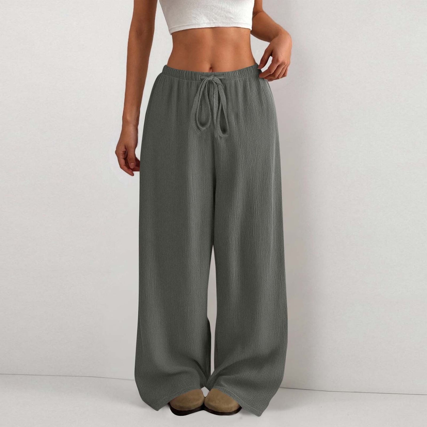 Damen Sommerhose Leicht Elastisch Mit Gummizug