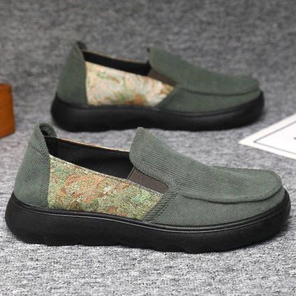 Damen Slip-On Schuhe Blumenmuster Bequem