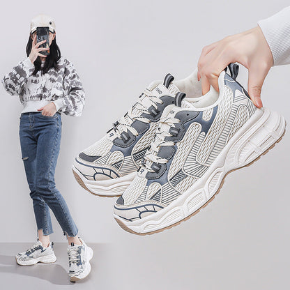 Damen Chunky Sneaker Atmungsaktives Mesh Komfortsohle - Norvielle