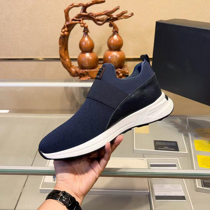 Damen Sneaker Slip On Atmungsaktives Netz