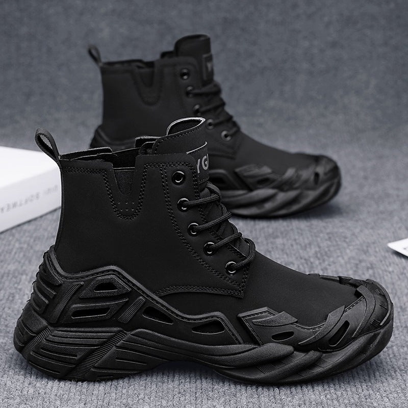 Damen High- Stiefel Sportlich Rutschfest Schwarz - Norvielle