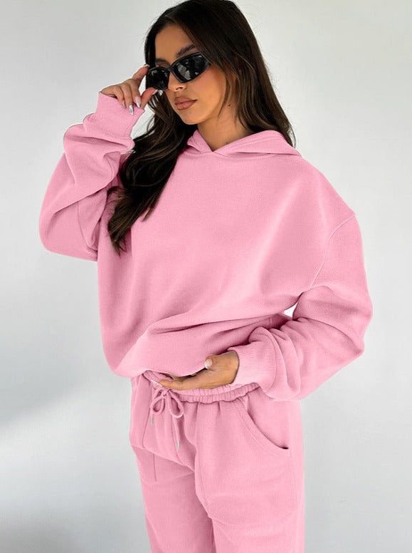 Damen Hoodie Oversized Jogger Set Komfort