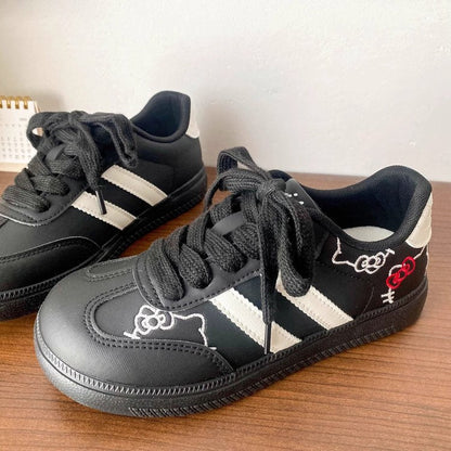 Damen Sneaker Hello Kitty Weiches Leder