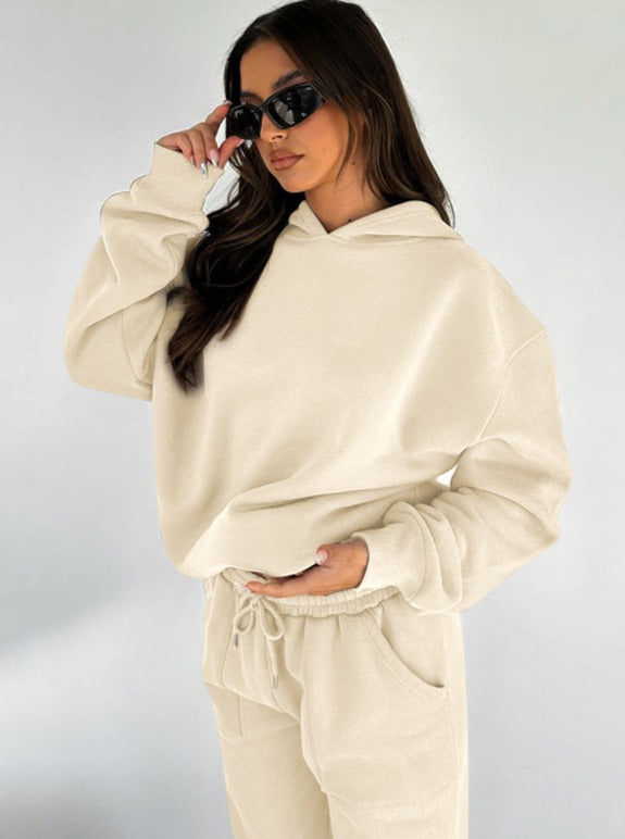 Damen Hoodie Jogger Set Oversized Bequem