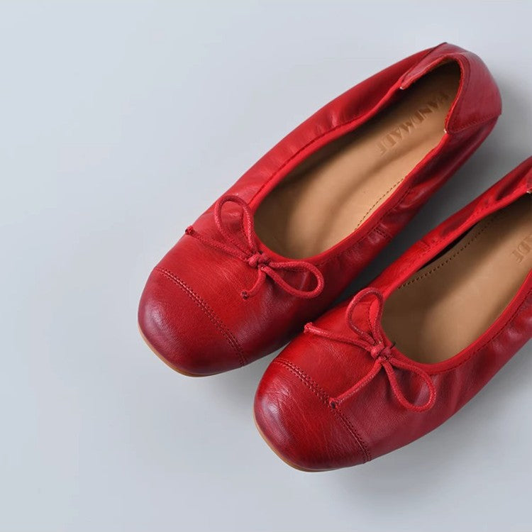 Damen Ballerinas Elegant Schleifen-Design Bequem