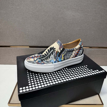 Damen Sneaker Slip-On Bunt Grafik-Design