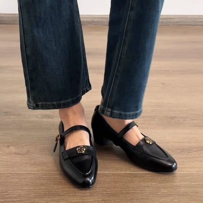 Damen Mary Jane Schuhe Elegant Schnalle