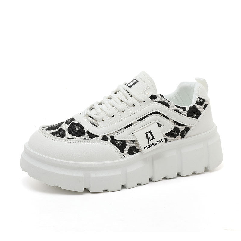 Damen Sneaker Leoparden-Design Chunky Bequem