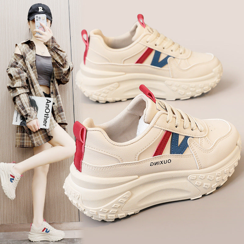 Damen Chunky Sneaker Bequem Dämpfend Weiß - Norvielle