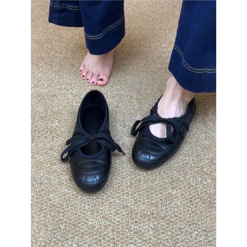 Damen Ballerinas Rüschendesign Komfortabel - Norvielle