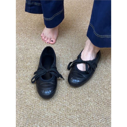Damen Ballerinas Rüschendesign Komfortabel - Norvielle