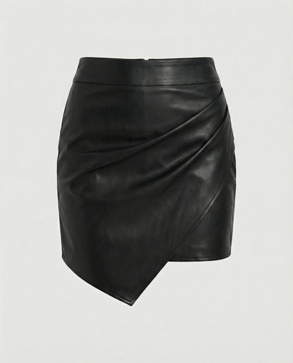 Damen Kunstlederrock Heidi Look