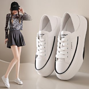 Damen Plattform Sneaker Atmungsaktives Material Bequem